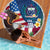 United States And Samoa Beach Blanket USA Flag Eagle Mix Samoan Coat Of Arms LT14 - Polynesian Pride