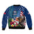 United States And Samoa Bomber Jacket USA Flag Eagle Mix Samoan Coat Of Arms LT14 - Polynesian Pride