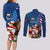 United States And Samoa Couples Matching Long Sleeve Bodycon Dress and Long Sleeve Button Shirt USA Flag Eagle Mix Samoan Coat Of Arms LT14 - Polynesian Pride