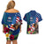 United States And Samoa Couples Matching Off Shoulder Short Dress and Hawaiian Shirt USA Flag Eagle Mix Samoan Coat Of Arms LT14 - Polynesian Pride