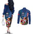 United States And Samoa Couples Matching Off The Shoulder Long Sleeve Dress and Long Sleeve Button Shirt USA Flag Eagle Mix Samoan Coat Of Arms LT14 - Polynesian Pride