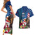 United States And Samoa Couples Matching Short Sleeve Bodycon Dress and Hawaiian Shirt USA Flag Eagle Mix Samoan Coat Of Arms LT14 - Polynesian Pride