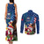 United States And Samoa Couples Matching Tank Maxi Dress and Long Sleeve Button Shirt USA Flag Eagle Mix Samoan Coat Of Arms LT14 - Polynesian Pride