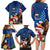 United States And Samoa Family Matching Long Sleeve Bodycon Dress and Hawaiian Shirt USA Flag Eagle Mix Samoan Coat Of Arms LT14 - Polynesian Pride