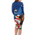 United States And Samoa Family Matching Long Sleeve Bodycon Dress and Hawaiian Shirt USA Flag Eagle Mix Samoan Coat Of Arms LT14 - Polynesian Pride