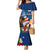 United States And Samoa Family Matching Mermaid Dress and Hawaiian Shirt USA Flag Eagle Mix Samoan Coat Of Arms LT14 Mom's Dress Blue - Polynesian Pride