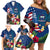 United States And Samoa Family Matching Off Shoulder Short Dress and Hawaiian Shirt USA Flag Eagle Mix Samoan Coat Of Arms LT14 - Polynesian Pride