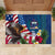 United States And Samoa Rubber Doormat USA Flag Eagle Mix Samoan Coat Of Arms LT14 - Polynesian Pride