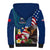 United States And Samoa Sherpa Hoodie USA Flag Eagle Mix Samoan Coat Of Arms LT14 - Polynesian Pride