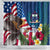 United States And Samoa Shower Curtain USA Flag Eagle Mix Samoan Coat Of Arms LT14 - Polynesian Pride