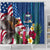 United States And Samoa Shower Curtain USA Flag Eagle Mix Samoan Coat Of Arms LT14 - Polynesian Pride