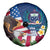 United States And Samoa Spare Tire Cover USA Flag Eagle Mix Samoan Coat Of Arms LT14 - Polynesian Pride