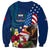 United States And Samoa Sweatshirt USA Flag Eagle Mix Samoan Coat Of Arms LT14 - Polynesian Pride