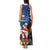 United States And Samoa Tank Maxi Dress USA Flag Eagle Mix Samoan Coat Of Arms LT14 - Polynesian Pride