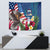 United States And Samoa Tapestry USA Flag Eagle Mix Samoan Coat Of Arms LT14 - Polynesian Pride