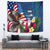 United States And Samoa Tapestry USA Flag Eagle Mix Samoan Coat Of Arms LT14 - Polynesian Pride