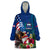 United States And Samoa Wearable Blanket Hoodie USA Flag Eagle Mix Samoan Coat Of Arms LT14 One Size Blue - Polynesian Pride