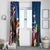 United States And Samoa Window Curtain USA Flag Eagle Mix Samoan Coat Of Arms LT14 - Polynesian Pride