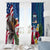 United States And Samoa Window Curtain USA Flag Eagle Mix Samoan Coat Of Arms LT14 - Polynesian Pride