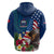 United States And Samoa Zip Hoodie USA Flag Eagle Mix Samoan Coat Of Arms LT14 - Polynesian Pride