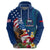 United States And Samoa Zip Hoodie USA Flag Eagle Mix Samoan Coat Of Arms LT14 - Polynesian Pride