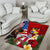 United States And Tonga Area Rug USA Flag Eagle Mix Tongan Coat Of Arms Ngatu Pattern LT14 - Polynesian Pride