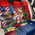 United States And Tonga Back Car Seat Cover USA Flag Eagle Mix Tongan Coat Of Arms Ngatu Pattern LT14 - Polynesian Pride