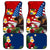 United States And Tonga Car Mats USA Flag Eagle Mix Tongan Coat Of Arms Ngatu Pattern LT14 Blue - Polynesian Pride