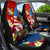 United States And Tonga Car Seat Cover USA Flag Eagle Mix Tongan Coat Of Arms Ngatu Pattern LT14 - Polynesian Pride