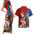 United States And Tonga Couples Matching Short Sleeve Bodycon Dress and Hawaiian Shirt USA Flag Eagle Mix Tongan Coat Of Arms Ngatu Pattern LT14 - Polynesian Pride