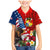 United States And Tonga Family Matching Mermaid Dress and Hawaiian Shirt USA Flag Eagle Mix Tongan Coat Of Arms Ngatu Pattern LT14 Son's Shirt Blue - Polynesian Pride