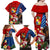 United States And Tonga Family Matching Off Shoulder Maxi Dress and Hawaiian Shirt USA Flag Eagle Mix Tongan Coat Of Arms Ngatu Pattern LT14 - Polynesian Pride