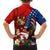 United States And Tonga Family Matching Off Shoulder Short Dress and Hawaiian Shirt USA Flag Eagle Mix Tongan Coat Of Arms Ngatu Pattern LT14 - Polynesian Pride