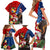 United States And Tonga Family Matching Short Sleeve Bodycon Dress and Hawaiian Shirt USA Flag Eagle Mix Tongan Coat Of Arms Ngatu Pattern LT14 - Polynesian Pride