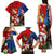 United States And Tonga Family Matching Tank Maxi Dress and Hawaiian Shirt USA Flag Eagle Mix Tongan Coat Of Arms Ngatu Pattern LT14 - Polynesian Pride