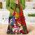 United States And Tonga Grocery Bag USA Flag Eagle Mix Tongan Coat Of Arms Ngatu Pattern