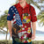 United States And Tonga Hawaiian Shirt USA Flag Eagle Mix Tongan Coat Of Arms Ngatu Pattern LT14 - Polynesian Pride