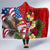 United States And Tonga Hooded Blanket USA Flag Eagle Mix Tongan Coat Of Arms Ngatu Pattern LT14 - Polynesian Pride