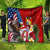 United States And Tonga Quilt USA Flag Eagle Mix Tongan Coat Of Arms Ngatu Pattern LT14 - Polynesian Pride