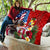 United States And Tonga Quilt USA Flag Eagle Mix Tongan Coat Of Arms Ngatu Pattern LT14 - Polynesian Pride