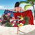 United States And Tonga Sarong USA Flag Eagle Mix Tongan Coat Of Arms Ngatu Pattern LT14 - Polynesian Pride