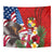 United States And Tonga Tapestry USA Flag Eagle Mix Tongan Coat Of Arms Ngatu Pattern LT14 - Polynesian Pride