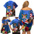 United States And Fiji Family Matching Off Shoulder Short Dress and Hawaiian Shirt USA Flag Eagle Mix Fijian Coat Of Arms Tapa Pattern LT14 - Polynesian Pride