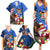 United States And Fiji Family Matching Summer Maxi Dress and Hawaiian Shirt USA Flag Eagle Mix Fijian Coat Of Arms Tapa Pattern LT14 - Polynesian Pride