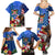 United States And Fiji Family Matching Summer Maxi Dress and Hawaiian Shirt USA Flag Eagle Mix Fijian Coat Of Arms Tapa Pattern LT14 - Polynesian Pride