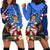 United States And Fiji Hoodie Dress USA Flag Eagle Mix Fijian Coat Of Arms Tapa Pattern LT14 - Polynesian Pride