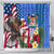 United States And Fiji Shower Curtain USA Flag Eagle Mix Fijian Coat Of Arms Tapa Pattern LT14 - Polynesian Pride