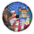 United States And Fiji Spare Tire Cover USA Flag Eagle Mix Fijian Coat Of Arms Tapa Pattern LT14 - Polynesian Pride