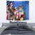 United States And Fiji Tapestry USA Flag Eagle Mix Fijian Coat Of Arms Tapa Pattern LT14 - Polynesian Pride