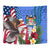 United States And Fiji Tapestry USA Flag Eagle Mix Fijian Coat Of Arms Tapa Pattern LT14 - Polynesian Pride